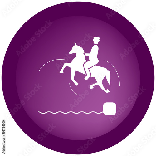 Illustration of Sport Icon of Equestrianism. A Sport Enjoyed by Many and Requires Skill  Balance and A Connection with Horses. 