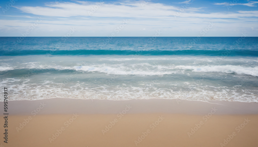 Beach with clean white sand and beautiful, Generative AI Beach with clean white sand and beautiful, Generative AI