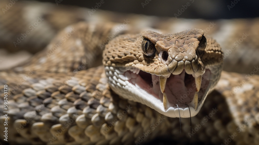 Illustration of A Rattlesnake Ready to Strike Illustration of A Rattlesnake Ready to Strike