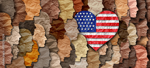 United States Memorial Day observance USA as a federal Holiday mourning the fallen soldiers of the military and honoring US armed forces death as diverse hands joining to honor as a heart shape.