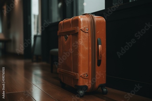 Durable carry-on luggage for holiday travel. Generative AI photo
