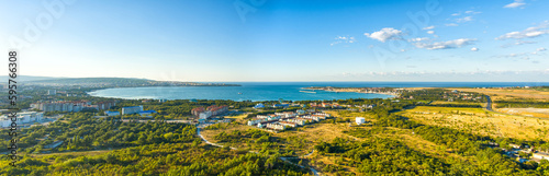 Gelendzhik, Russia. Panoramic view of the city and bay. Summer. Aerial view