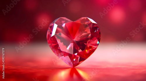 Red crystal heart background