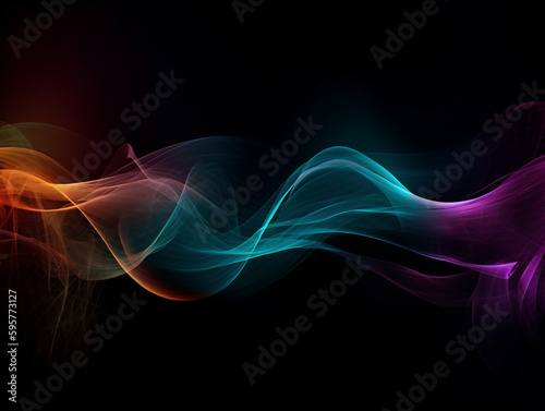 colorful abstract background on black