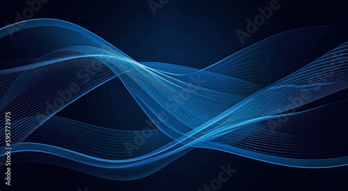 Fond abstrait avec des vagues lumineuses,  IA générative, Générative, IA 