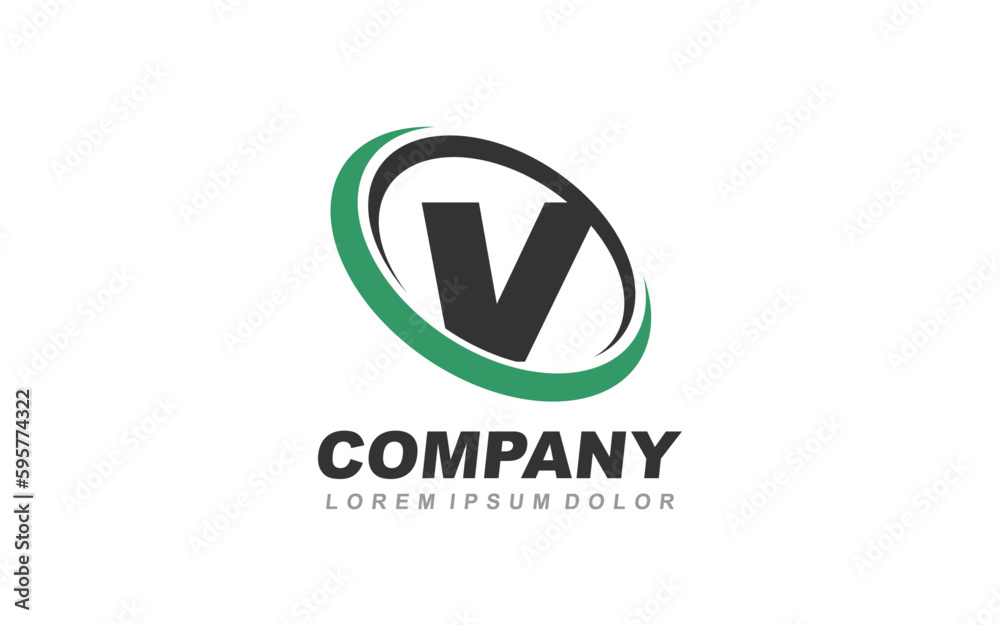 V Logo letter with CIRCLE concept for template V Logo letter with CIRCLE concept for template