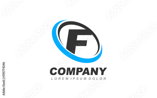 Free Download F Logo letter with CIRCLE concept for template  - GFXLoad