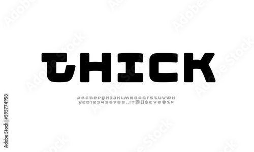 Technology font, digital cyber alphabet, trendy modern Latin letters A, B, C, D, E, F, G, H, I, J, K, L, M, N, O, P, Q, R, S, T, U, V, W, X, Y, Z and Arab numerals 0, 1, 2, 3, 4, 5, 6, 7, 8, 9
