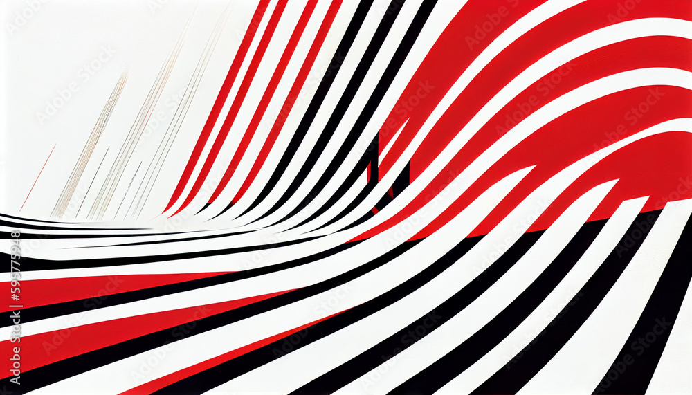 Generative AI, Minimalist Red and White Abstract Design Generative AI, Minimalist Red and White Abstract Design