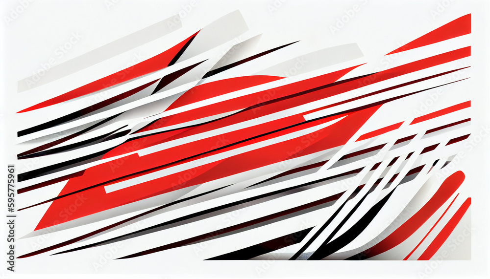 Generative AI, Minimalist Red and White Abstract Design Generative AI, Minimalist Red and White Abstract Design