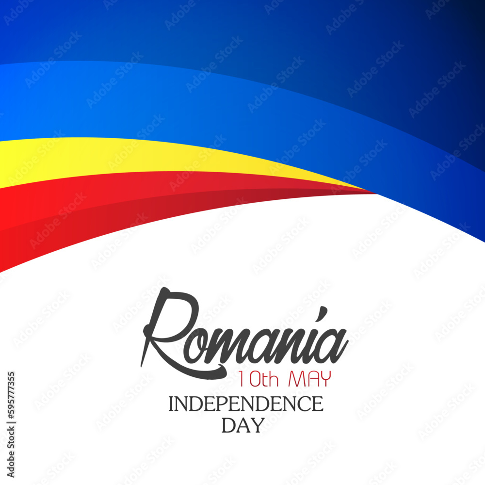 Independence day Romania, Vector background. National day. Stock Vector
