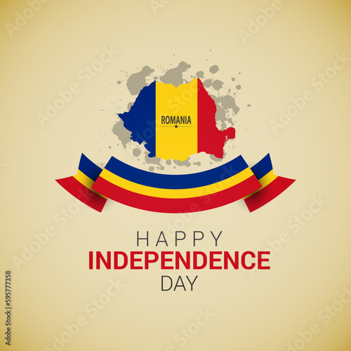 Independence day Romania, Vector background. National day.