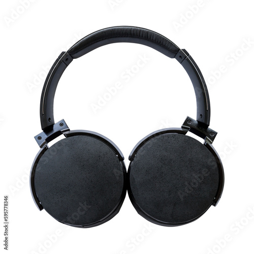 Headset isolated on transparent background. Png realistic design element.