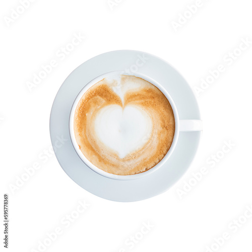 coffee cup isolated on transparent background. Png realistic design element.