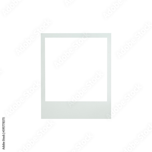 Photo frame isolated on transparent background. Png realistic design element.