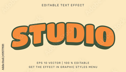 Studio editable text effect template