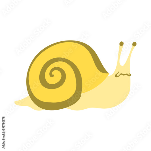 カタツムリ。フラットなベクターイラスト。
Snail. Flat designed vector illustration.
