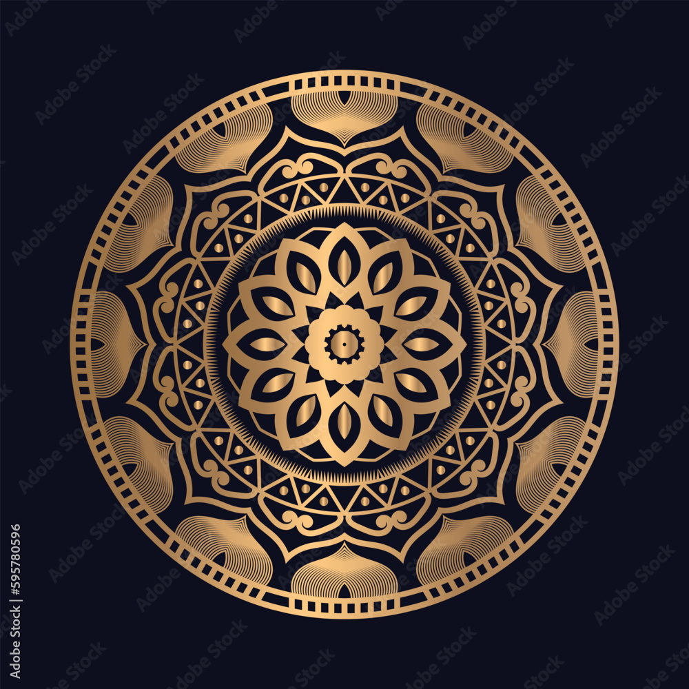 Luxury Golden Islamic Pattern mandala design background Vector Template