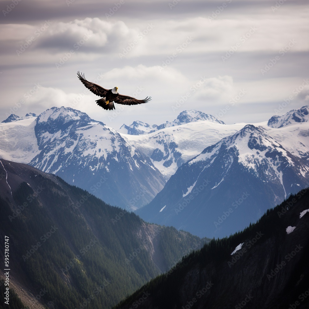Fototapeta premium eagle in the mountains