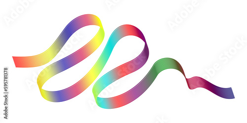 
twisting lines form waves like rainbow ribbons