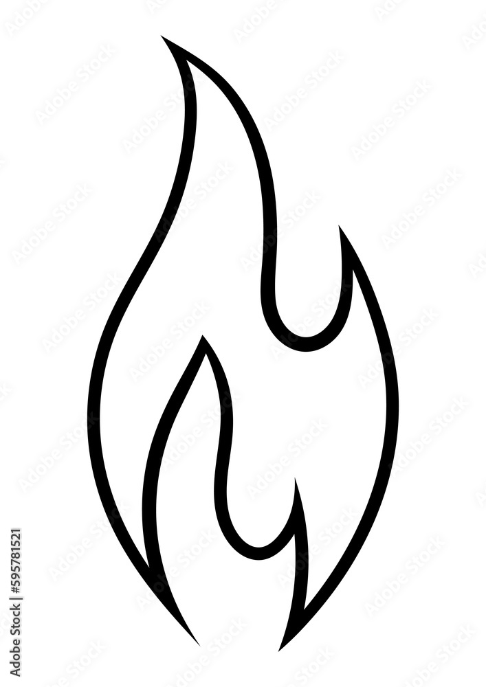 Illustration of stylized fire. Decorative element for design. Illustration of stylized fire. Decorative element for design.