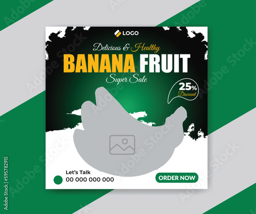 pizza food social media promotion and Instagram banner post template design