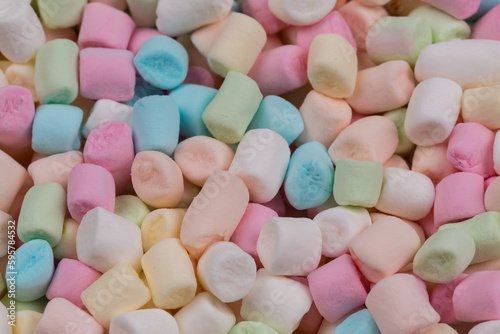 Colorful marshmallows as background