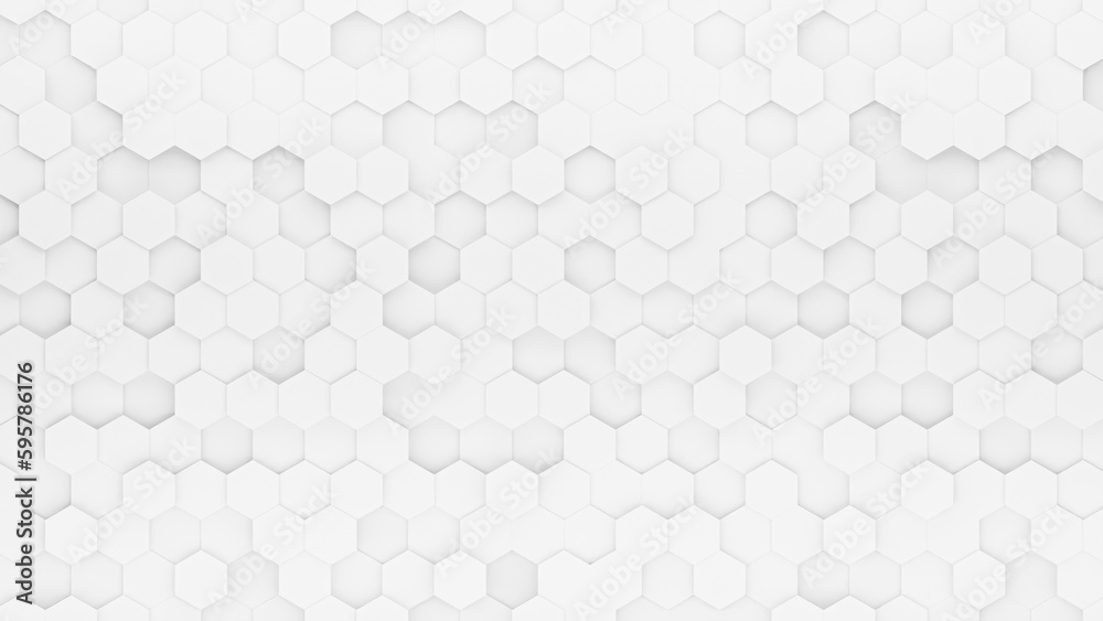 White hexagons background or backdrop with copy space for text White hexagons background or backdrop with copy space for text