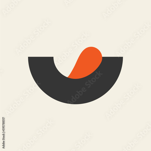 Delicious food logo, lick lips icon