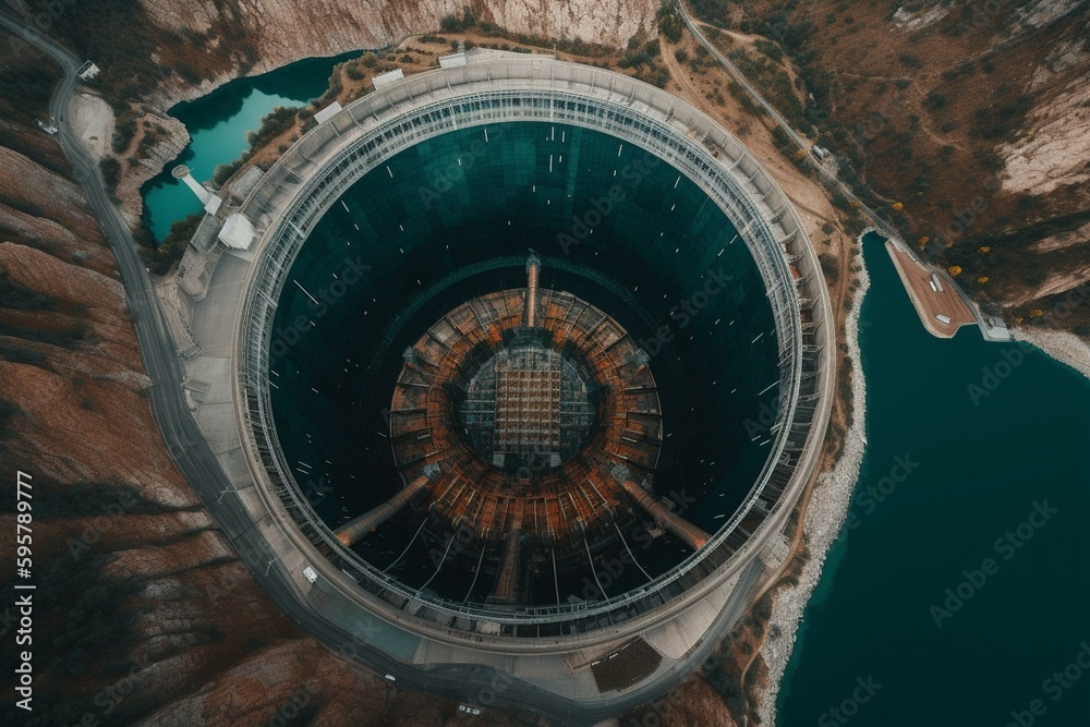 Europe's largest pumped storage hydropower plant in Spain (Cortes la