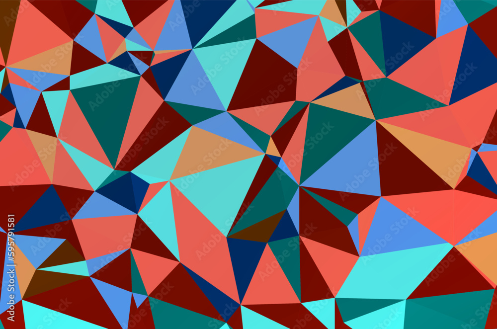 Fototapeta premium Light Multicolor, Rainbow vector abstract polygonal texture. Colorful illustration in abstract style with gradient. Brand new style for your business design.