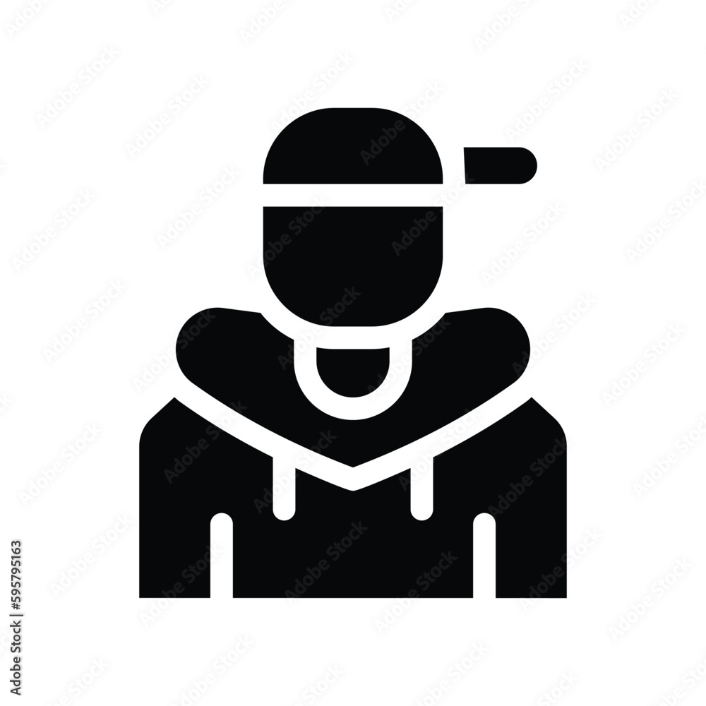 boy glyph icon illustration vector graphic