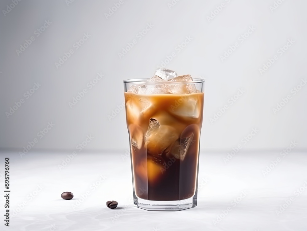 Iced coffee on a white background ,Generative AI.
Iced coffee on a white background ,Generative AI.