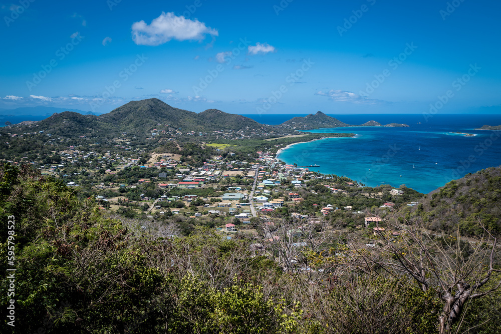 view over Hillsborough, Carriacou  Grenada