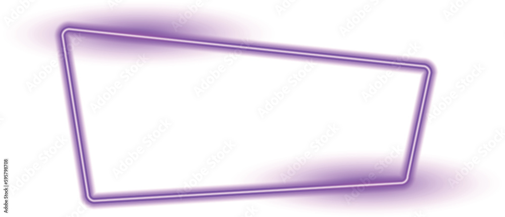 Abstract purple neon lighting rectangular frame Abstract purple neon lighting rectangular frame