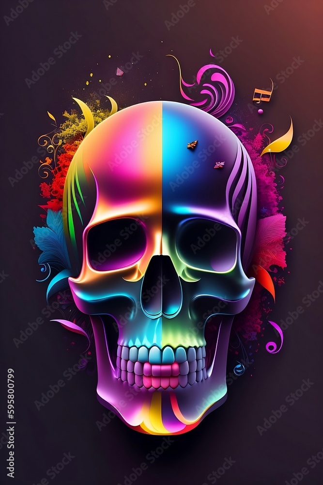 human skull background