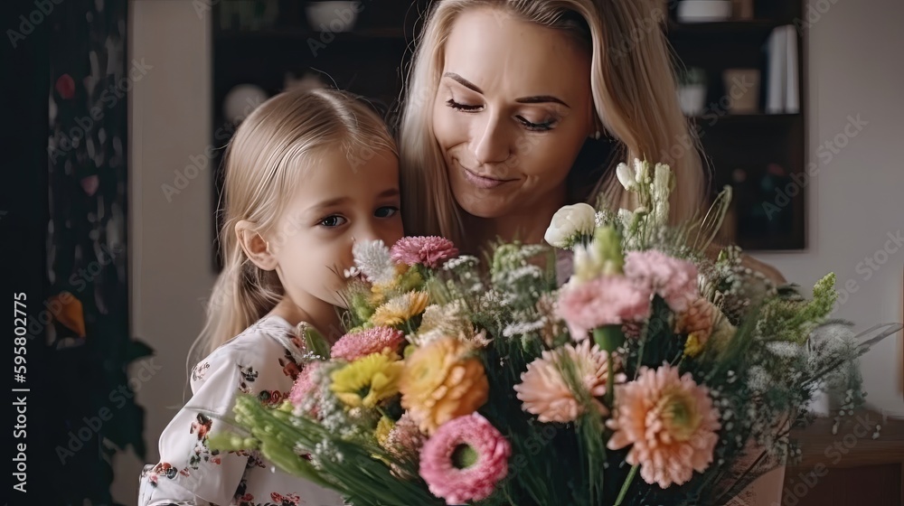 Surprise your mother with a beautiful flower bouquet that reflects her unique personality and style. Generated by AI.
