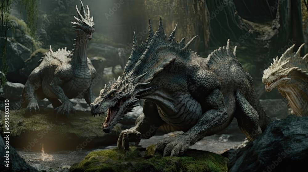 The Cerberus, a threeheaded dog, guards the gates of the Underworld