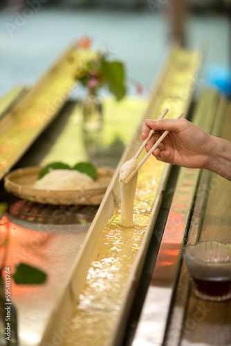 流しそうめん・夏 photo