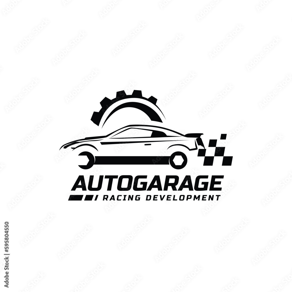 Car racing logo vehicle design isolated