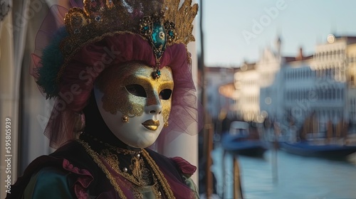 The family enters the enchanting world of Venetian masquerades, experiencing the grandeur and mystery of this timeless tradition. Generated by AI.