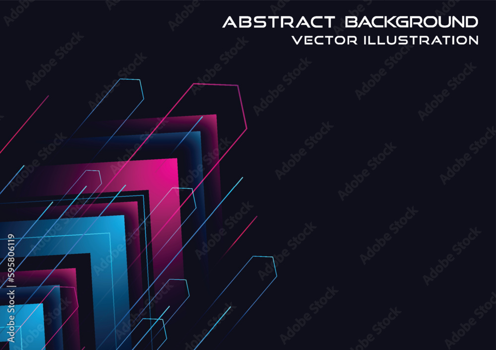 Abstract modern hight speed light arrow line technology effect on black background vector illustration.