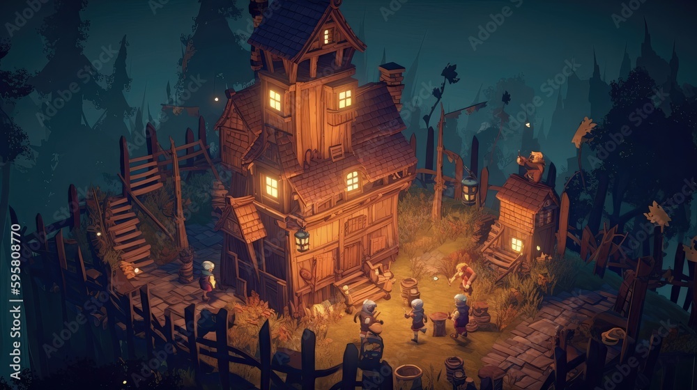 Obraz premium A gang of thieves embark on a daring heist to steal a valuable magical artifact from a wealthy collector. Generated by AI.
