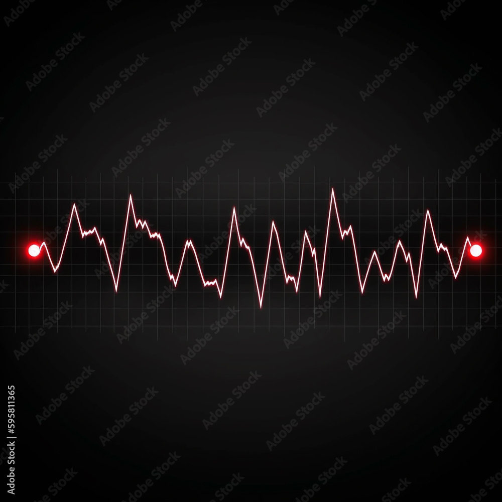 EKG Heartbeat on Monitor Recording of Pulse - Red Healthcare, Created using generative AI tools. EKG Heartbeat on Monitor Recording of Pulse - Red Healthcare, Created using generative AI tools.