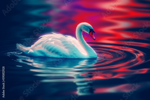 Swan On The Sea Generative AI