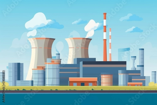 Nuclear Power Plant in different condition