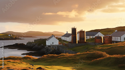 Photographie distillery islay island scotland Generated AI