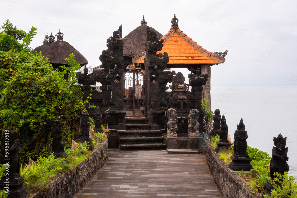 Hindu temple with pagoda on Bali island, Indonesia