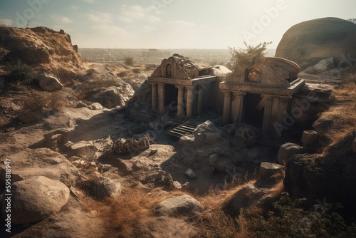 Wallpaper Mural Vintage burial site of prophet Jonah in Nineveh's ruins