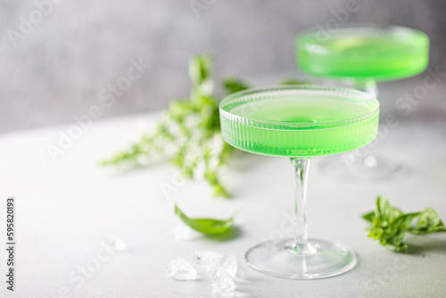 Summer green cocktail